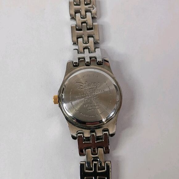 Vintage Two-Tone Disney Women's Mickey Mouse MUO159 Date Quartz Watch - Working - Picture 13 of 14